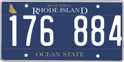 RI license plate 176884