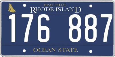 RI license plate 176887