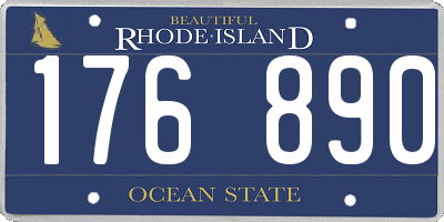 RI license plate 176890