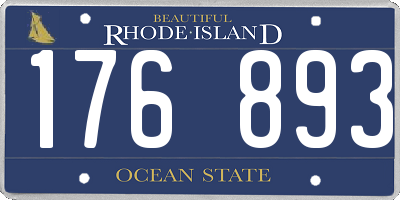 RI license plate 176893