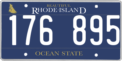 RI license plate 176895