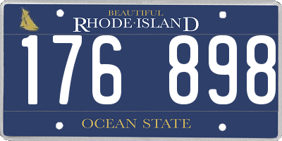 RI license plate 176898
