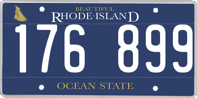 RI license plate 176899