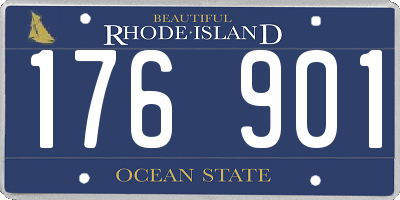 RI license plate 176901