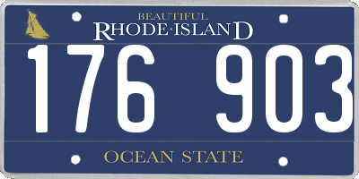 RI license plate 176903