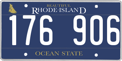 RI license plate 176906