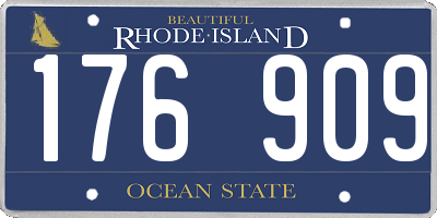 RI license plate 176909