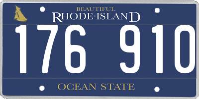 RI license plate 176910