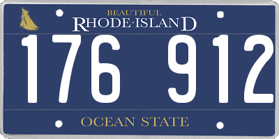 RI license plate 176912