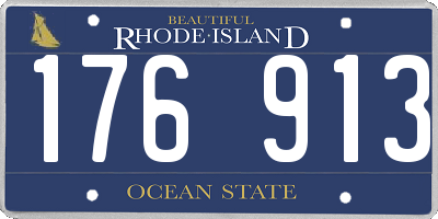 RI license plate 176913