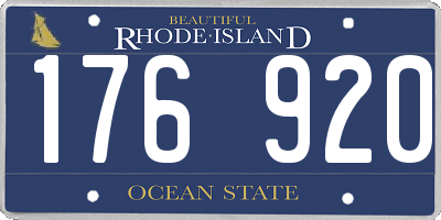 RI license plate 176920