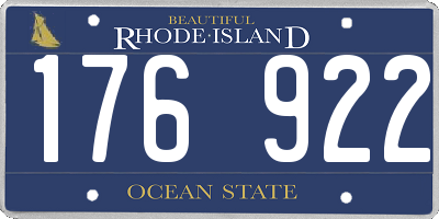 RI license plate 176922