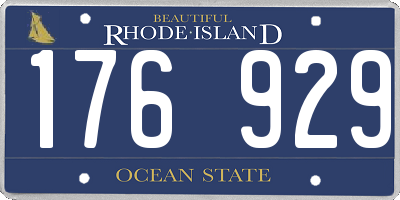RI license plate 176929