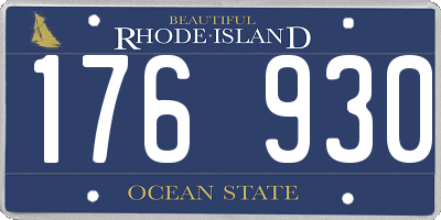 RI license plate 176930