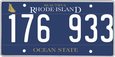 RI license plate 176933