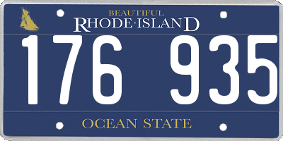 RI license plate 176935