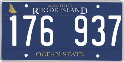 RI license plate 176937