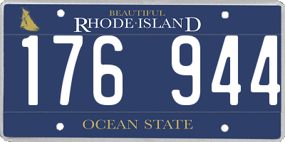 RI license plate 176944