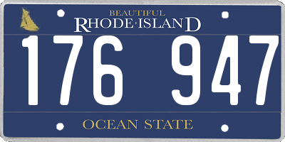 RI license plate 176947