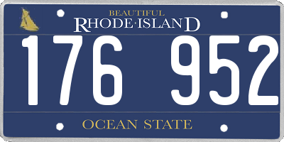 RI license plate 176952
