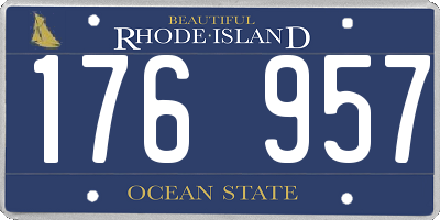 RI license plate 176957