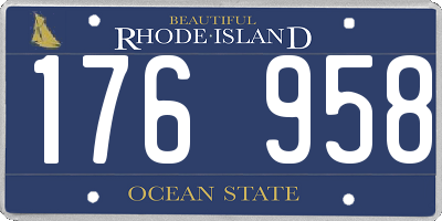 RI license plate 176958