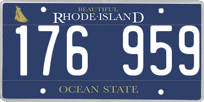 RI license plate 176959