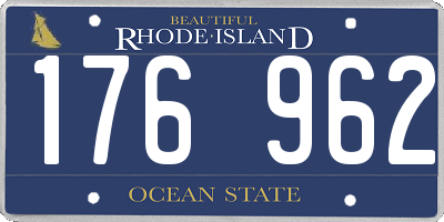RI license plate 176962