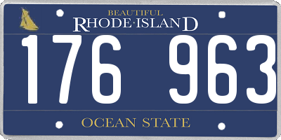 RI license plate 176963