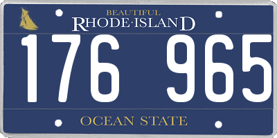 RI license plate 176965