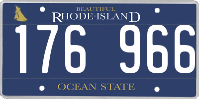 RI license plate 176966