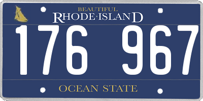 RI license plate 176967