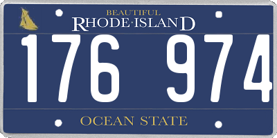 RI license plate 176974