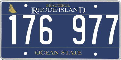 RI license plate 176977