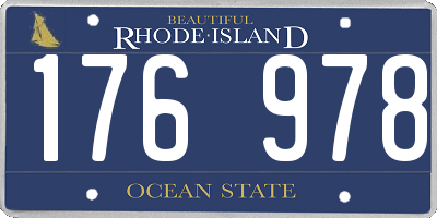 RI license plate 176978