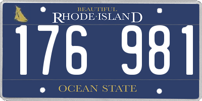 RI license plate 176981