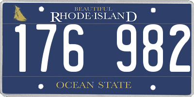 RI license plate 176982