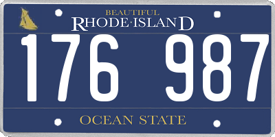 RI license plate 176987