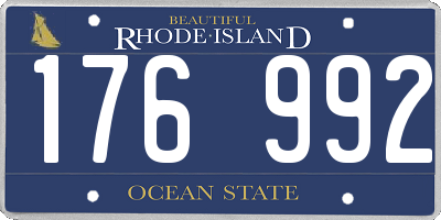 RI license plate 176992