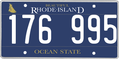RI license plate 176995