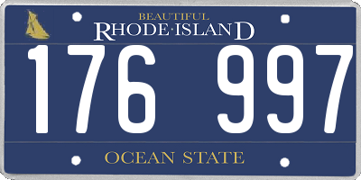 RI license plate 176997