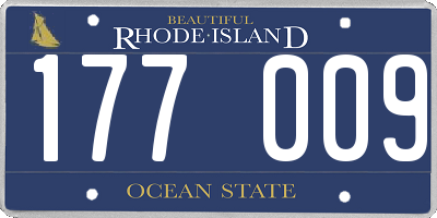 RI license plate 177009