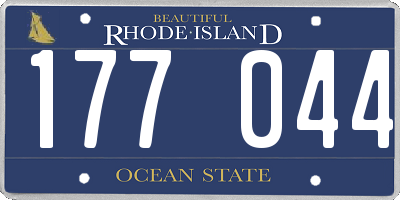 RI license plate 177044