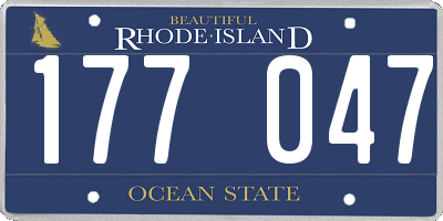 RI license plate 177047
