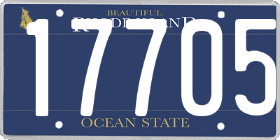 RI license plate 17705