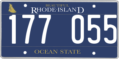 RI license plate 177055