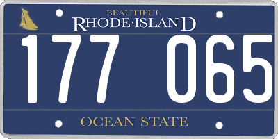 RI license plate 177065
