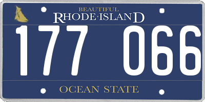 RI license plate 177066