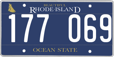 RI license plate 177069