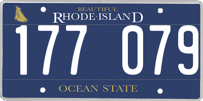 RI license plate 177079